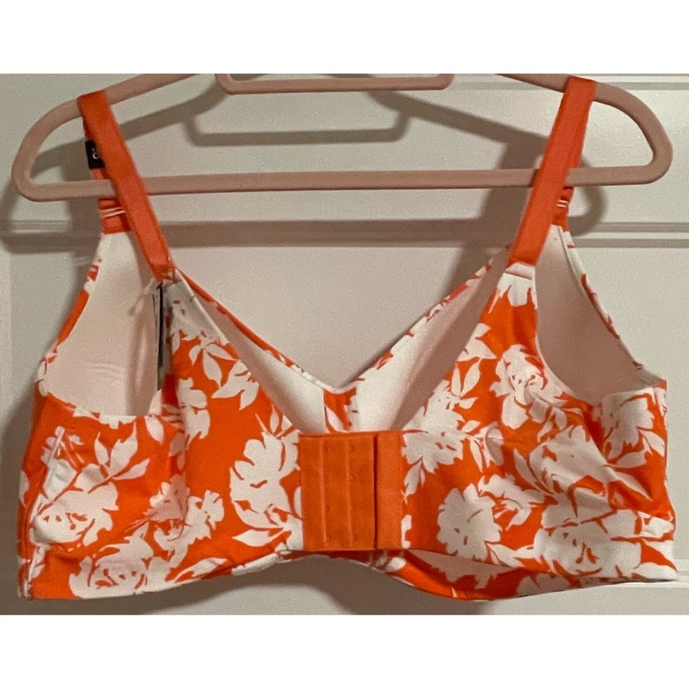 Torrid Coral Floral Bra (40DDD) and Thong (1X) Set NWT - Picture 4 of 12